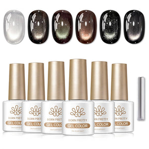 6 Colors Cat Magnetic Gel M105 Solar Lunar 7ml Gel Nail Polish BORN PRETTY
