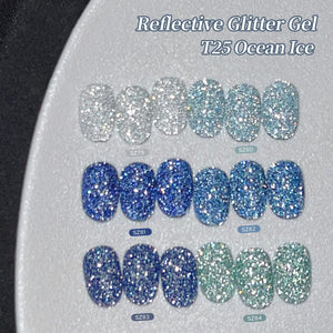 6 Colors Reflective Gel T25 Ocean Ice 7ml Gel Nail Polish BORN PRETTY