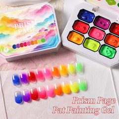 9 Colors Pat Painting Gel Prism Page