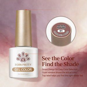 6 Colors Gel Set S87 After Hours 7ml Gel Nail Polish BORN PRETTY