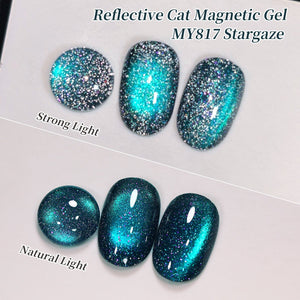 Reflective Cat Magnetic Gel MY817 Stargaze 15ml Gel Nail Polish BORN PRETTY