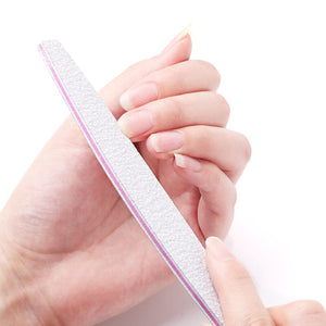 White Curved Nail File 100/180 Nail Tools BORN PRETTY
