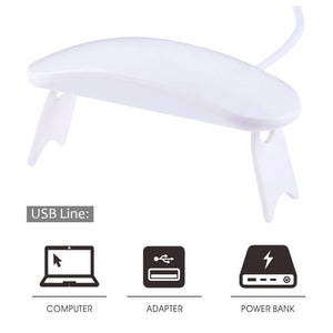 6W UV/LED Lamp Nail Dryer - White Nail Tools BORN PRETTY
