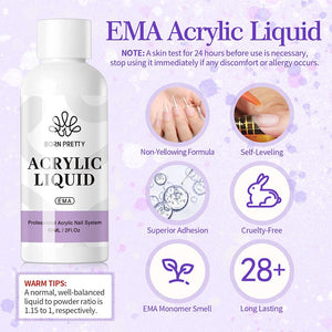 New Acrylic Liquid 60ml Nail Powder BORN PRETTY