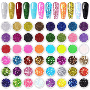 48 Colors Nail Glitter Sequins Set Kits & Bundles BORN PRETTY