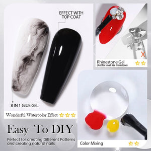 8-in-1 Nail Glue Gel 15ml Gel Nail Polish BORN PRETTY