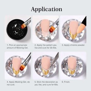 Semi-Solid Chrome Molding Gel 5g Gel Nail Polish NICOLE DIARY
