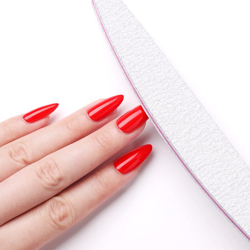 White Curved Nail File 100/180 Nail Tools BORN PRETTY 
