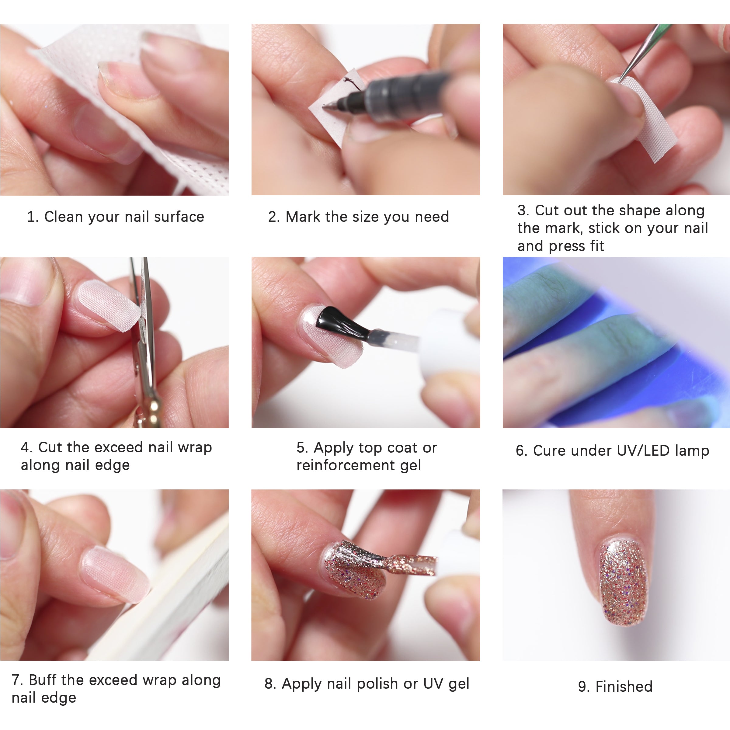 Adhesive Silk Nail Wrap Reinforce Nail Protector