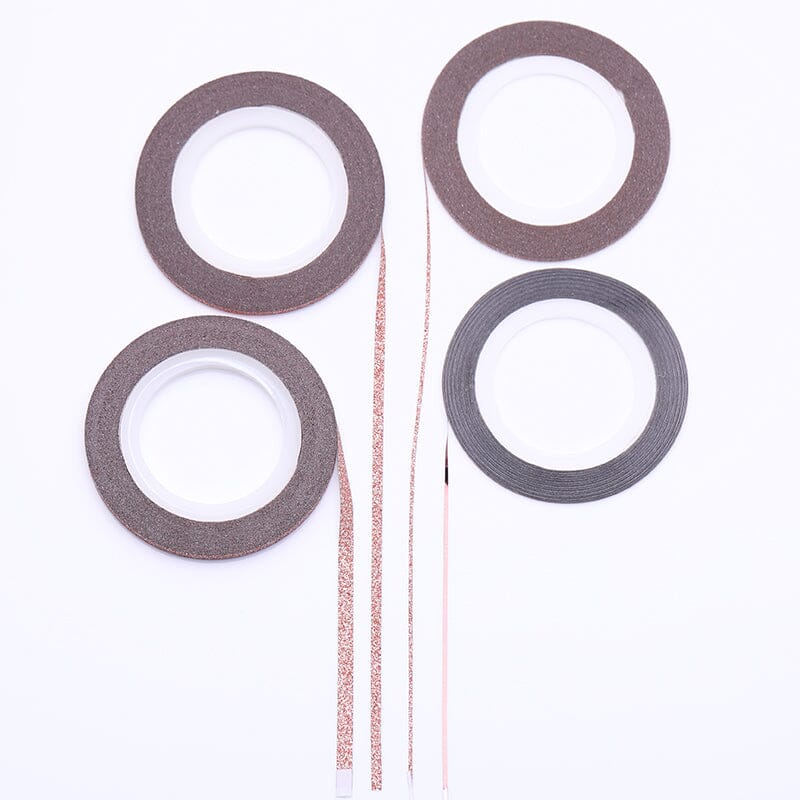 4pcs Rose Gold Nail Striping Tape Lines Set Nail Art No Brand 
