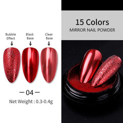 Metallic Mirror Effect Chrome Nail Powder Nail Powder BORN PRETTY 4 