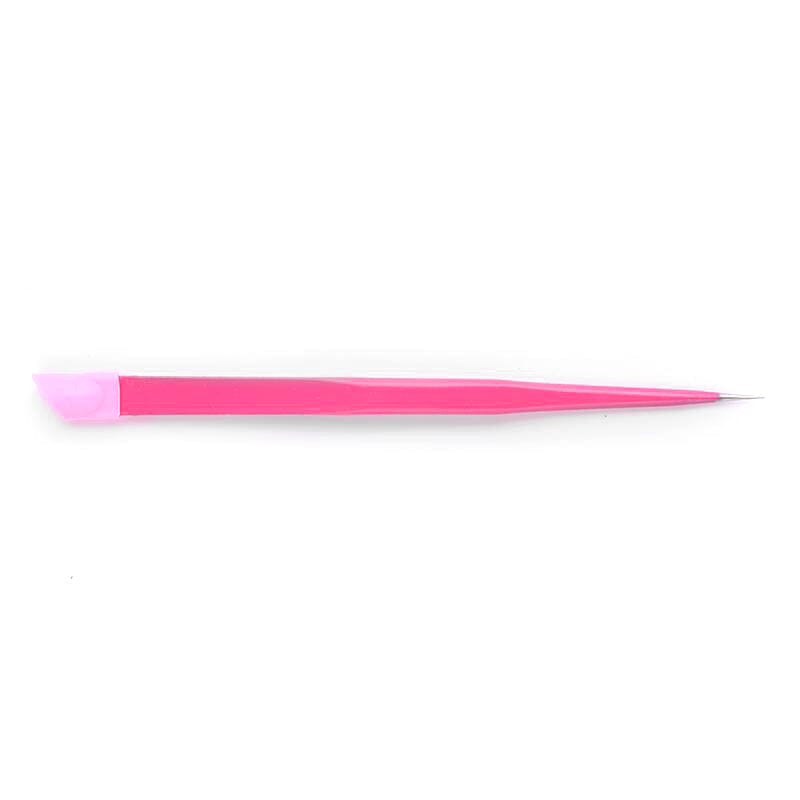 Pink Straight Nail Tweezers with Silicone Head Tools & Accessories No Brand 