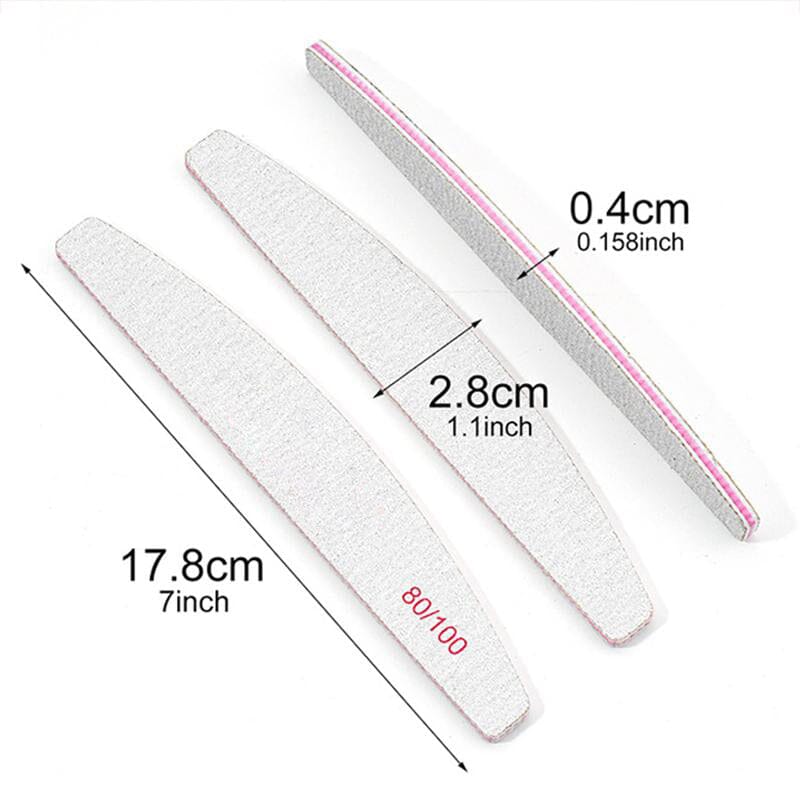 Half-moon Nail File 80/100 Tools & Accessories No Brand 