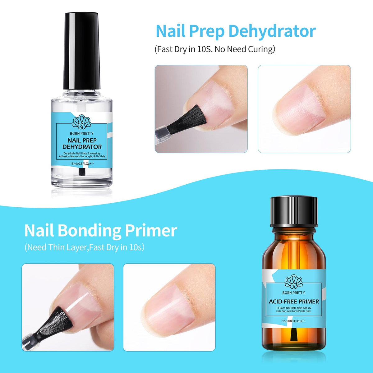 Acid-Free Nail Primer 15ml Nail Care BORN PRETTY 