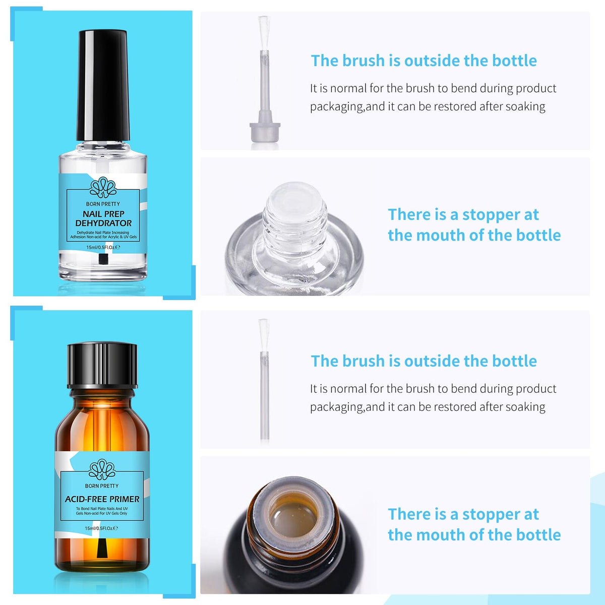 Acid-Free Nail Primer 15ml Nail Care BORN PRETTY 