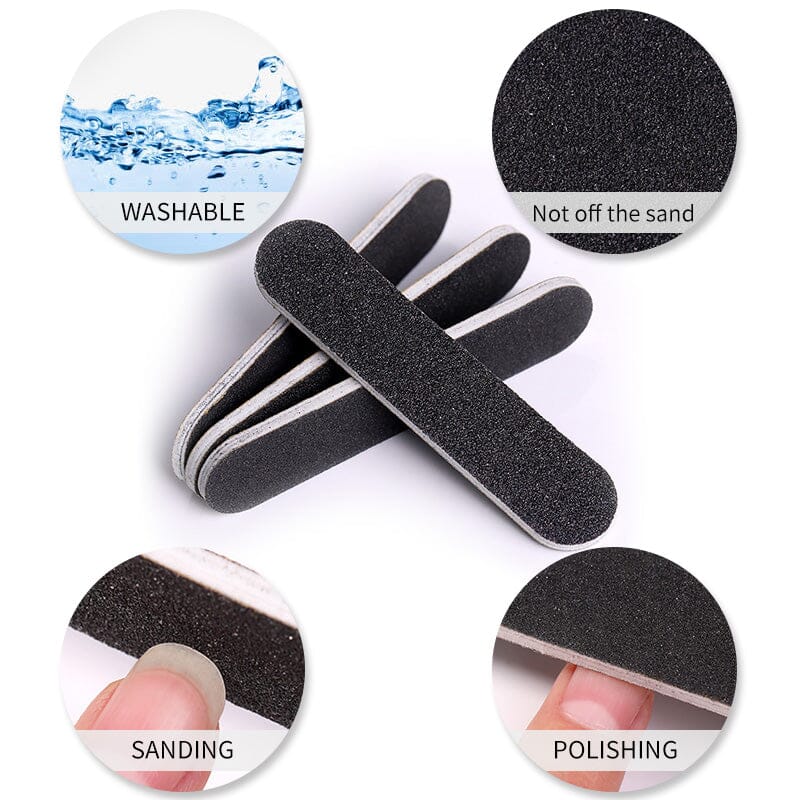 Black Mini Nail File Tools & Accessories No Brand 