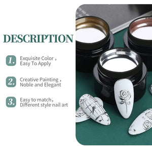 3 Colors Metallic Drawing Gel 5ml Gel Nail Polish BORN PRETTY 