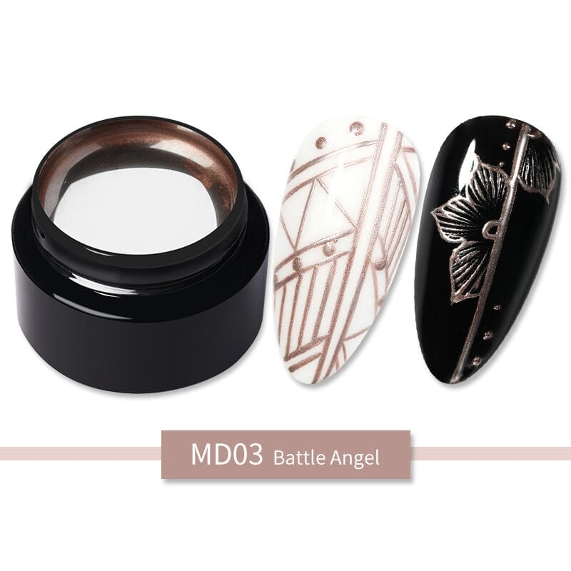 Silver Metallic Drawing Gel MD02 5ml Gel Nail Polish BORN PRETTY 