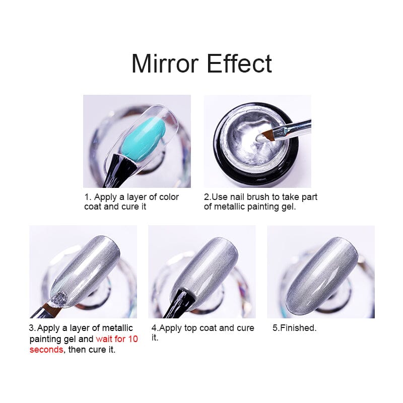3 Colors Metallic Drawing Gel 5ml Gel Nail Polish BORN PRETTY 