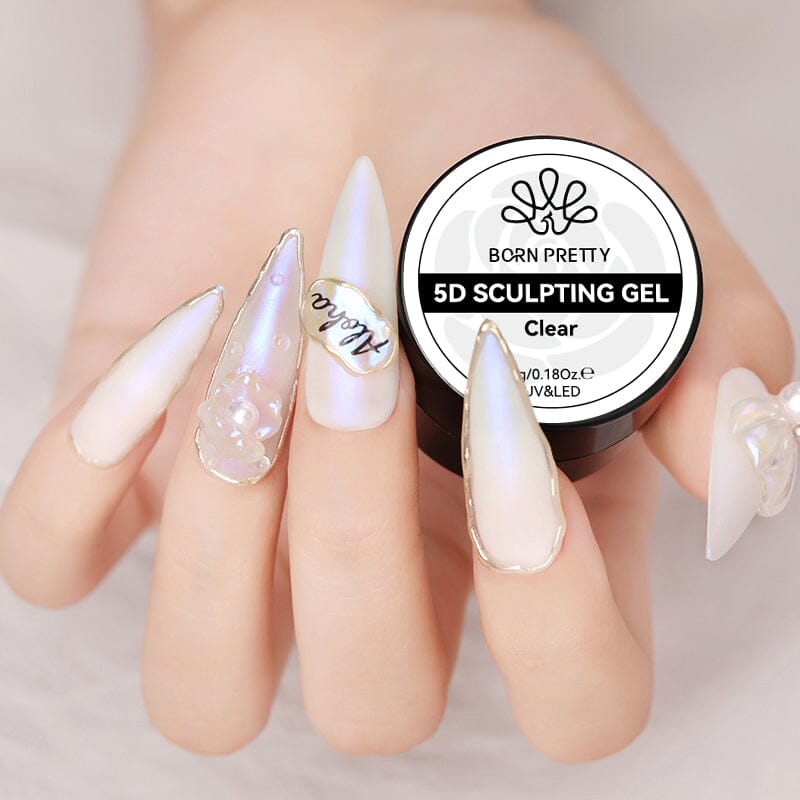 Clear 5D Sculpting Gel 5g HEMA/TPO FREE Gel Nail Polish BORN PRETTY 