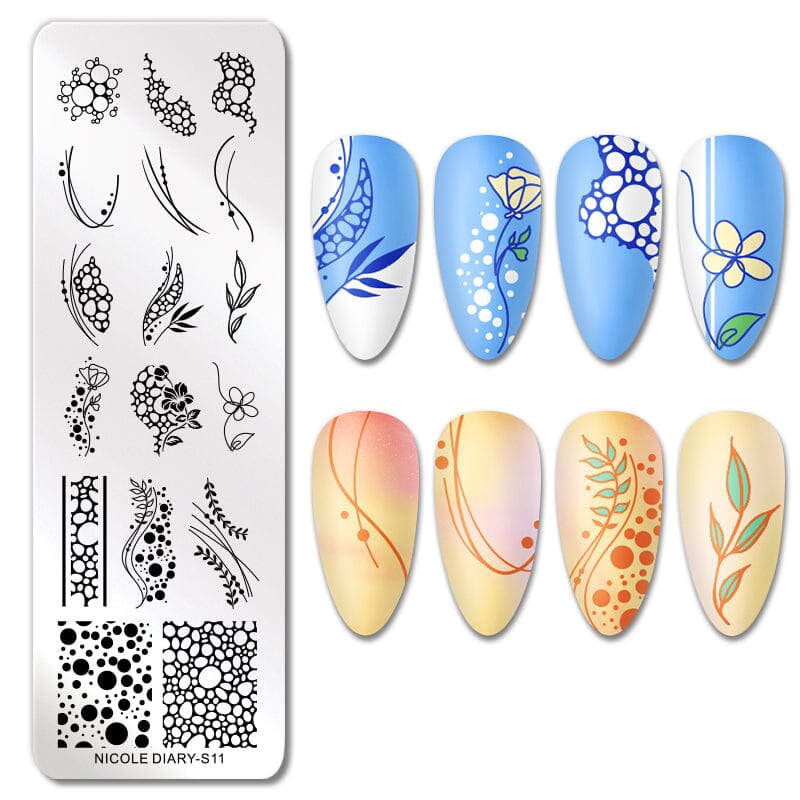 Stamping Plate NICOLE DIARY-S11 Nail Art NICOLE DIARY 
