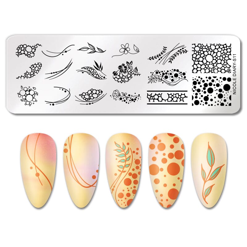 Stamping Plate NICOLE DIARY-S11 Nail Art NICOLE DIARY 