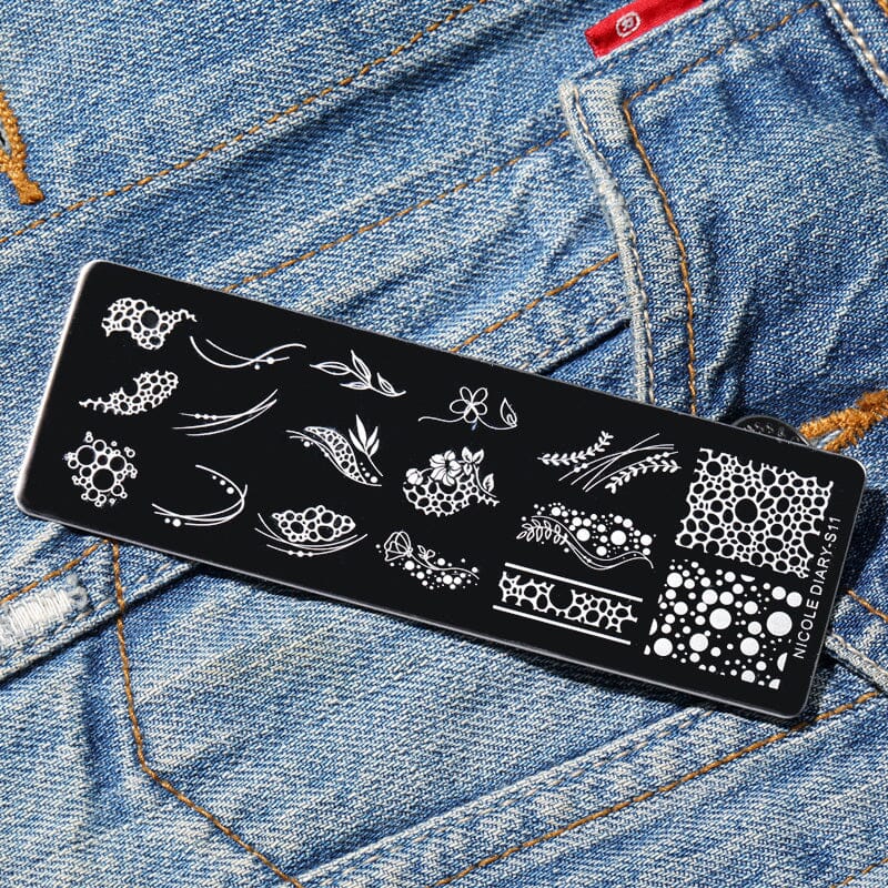 Stamping Plate NICOLE DIARY-S11 Nail Art NICOLE DIARY 