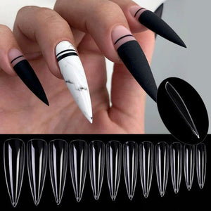 48pcs Almond Transparent False Nail Tips Nail Tips No Brand 