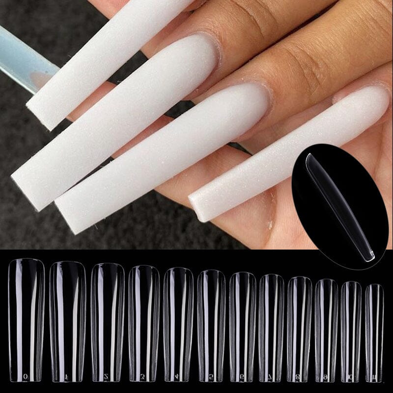 48pcs Almond Transparent False Nail Tips Nail Tips No Brand 