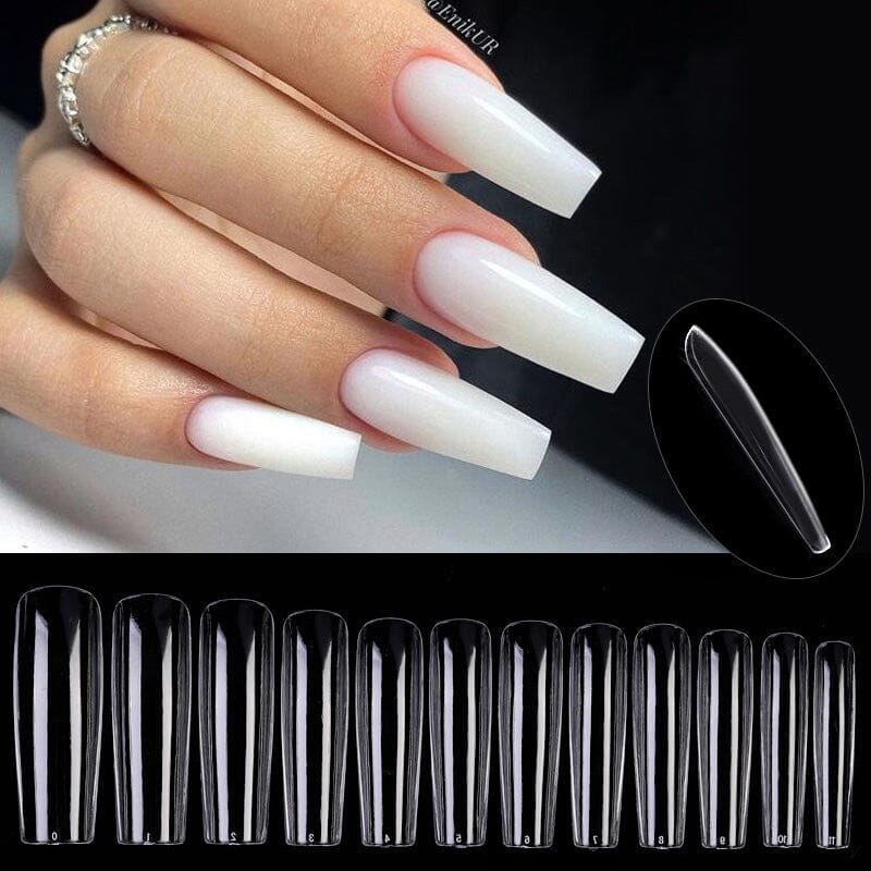 48pcs Almond Transparent False Nail Tips Nail Tips No Brand 