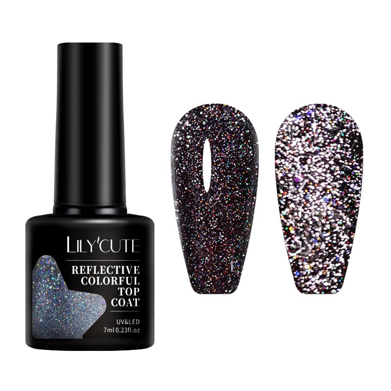 Reflective Colorful Top Coat 7ml Gel Nail Polish LILYCUTE 