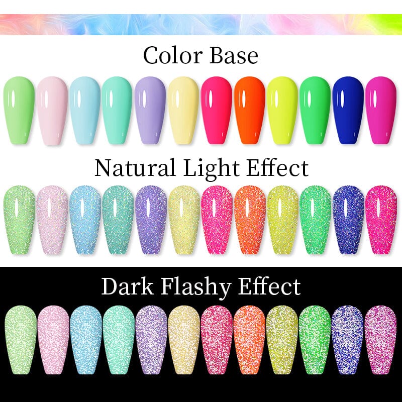 Reflective Colorful Top Coat 7ml Gel Nail Polish LILYCUTE 