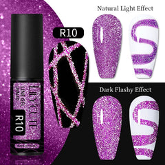 Reflective Glitter Line Gel 5ml Gel Nail Polish LILYCUTE R10 