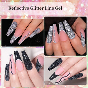 Reflective Glitter Line Gel 5ml Gel Nail Polish LILYCUTE 