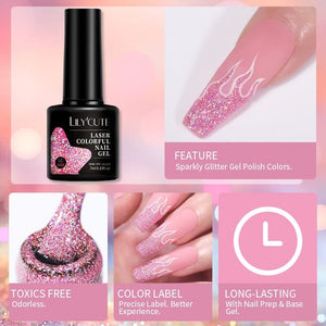 Glitter Colorful Nail Gel 7ml Gel Nail Polish LILYCUTE 