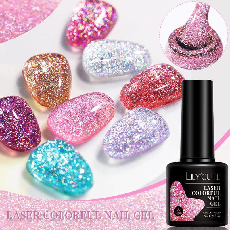 Glitter Colorful Nail Gel LC-H10 7ml Clearance LILYCUTE 