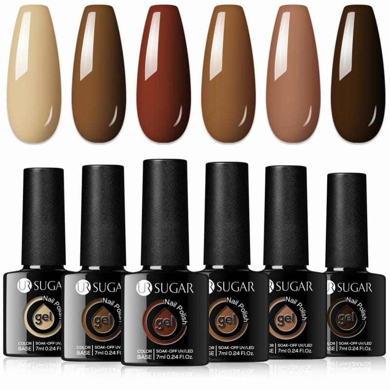 6 Colors Gel Polish Set Coffee Day 7ml Gel Nail Polish UR SUGAR 