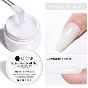 Extension Nail Gel 15ml Extension Nail Gel UR SUGAR Milky Jelly White 