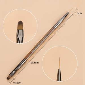 Transparent Coffee Handle UV & Liner Brush Tools & Accessories No Brand 