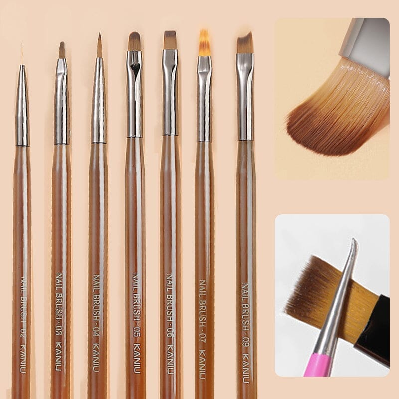 Transparent Coffee Handle UV & Liner Brush Tools & Accessories No Brand 