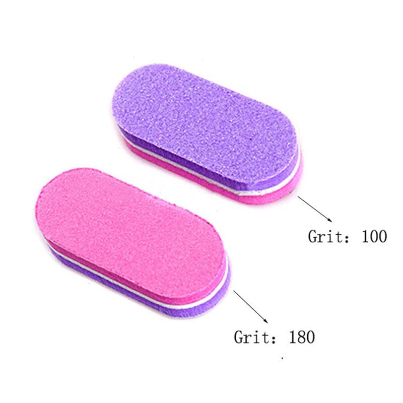 10pcs Pink Purple Nail Files 100/180 Tools & Accessories No Brand 
