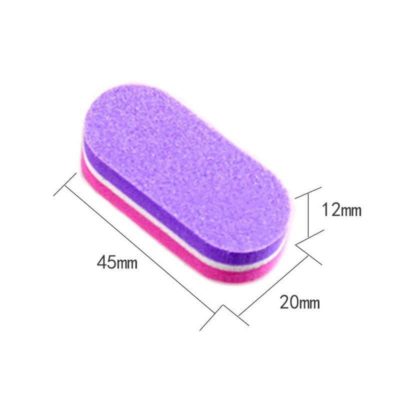 10pcs Pink Purple Nail Files 100/180 Tools & Accessories No Brand 