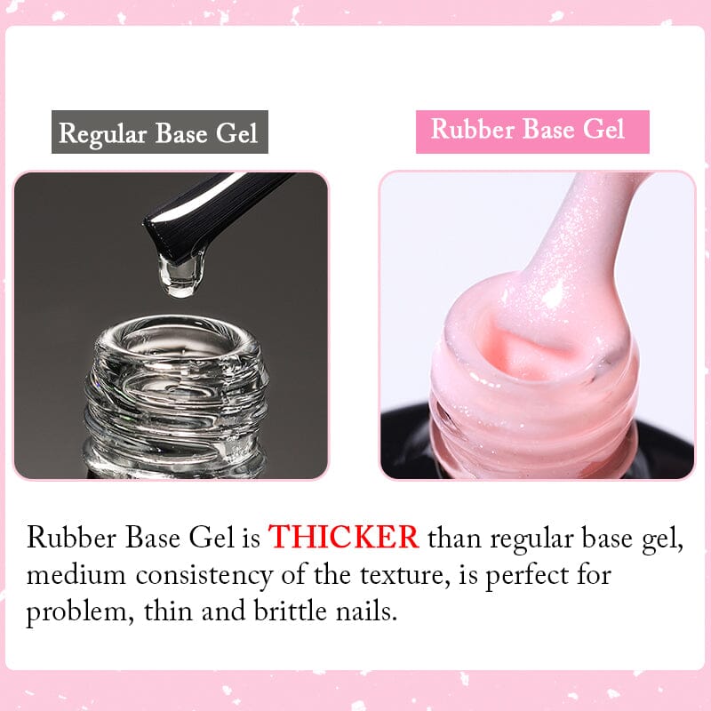 Glitter Rubber Base Gel URB020 7ml Base & Top Coat UR SUGAR 