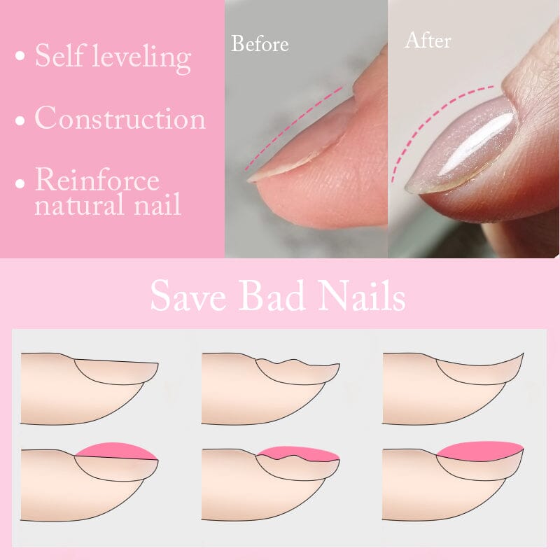 Glitter Rubber Base Gel URB019 7ml Base & Top Coat UR SUGAR 