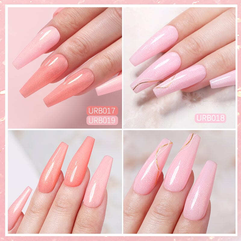 Glitter Rubber Base Gel URB015 7ml Base & Top Coat UR SUGAR 