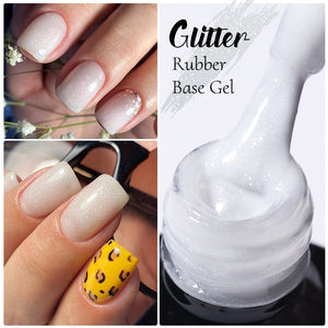 Glitter Rubber Base Gel URB015 7ml Base & Top Coat UR SUGAR 