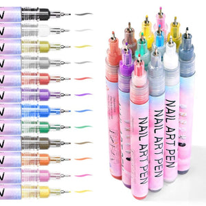Black Nail Art Drawing Pen Tools & Accessories No Brand 