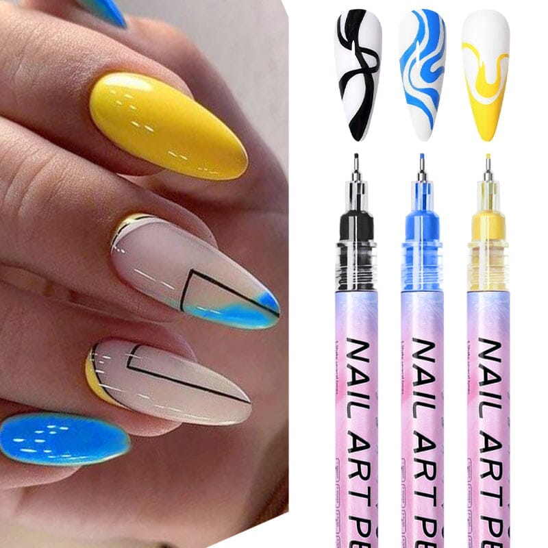 Black Nail Art Drawing Pen Tools & Accessories No Brand 
