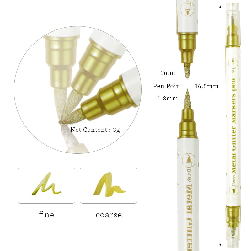 10 Colors Double Head Metal Painting Pen Tools & Accessories BORN PRETTY 