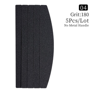 5pcs Black Nail Files 180/180 Tools & Accessories No Brand 